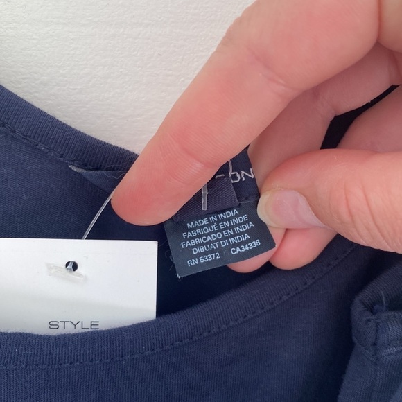 NWT French Connection | Navy Blue Dress with Pink Detailing - Picture 6 of 7